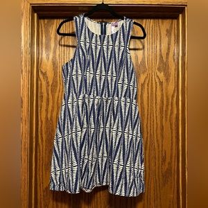 Blue Patterned Dress
